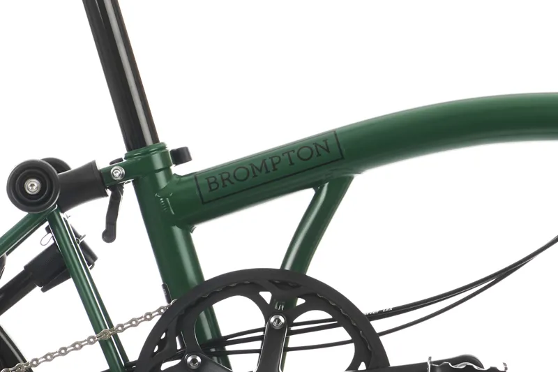 Brompton C Line Explore Folding Bike 2023 in Racing Green-2